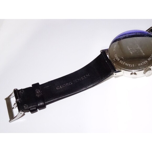 Mens  38mm Georg Jensen 317 St. Steel Quartz Chronograph Watch by Henning Koppel - Picture 12 of 15